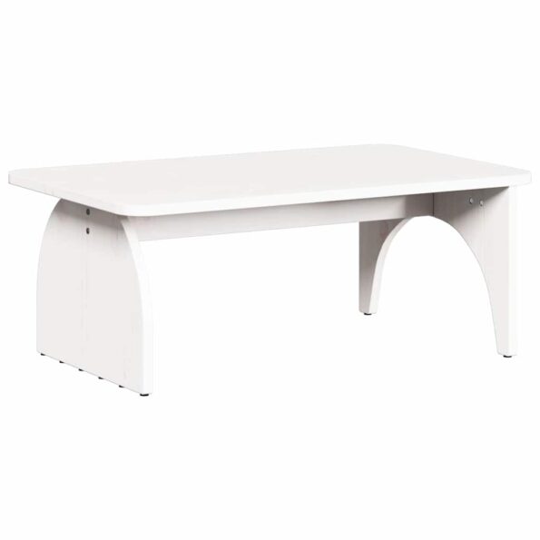 vidaXL Konferenčný stolík Biela 80 x 50 x 31 cm Borovicový masív – Obrázok 2