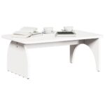 vidaXL Konferenčný stolík Biela 80 x 50 x 31 cm Borovicový masív – Obrázok 3