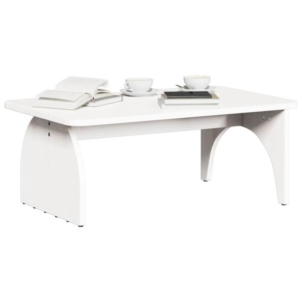 vidaXL Konferenčný stolík Biela 80 x 50 x 31 cm Borovicový masív – Obrázok 3