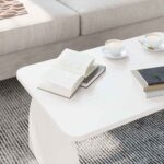 vidaXL Konferenčný stolík Biela 80 x 50 x 31 cm Borovicový masív – Obrázok 5