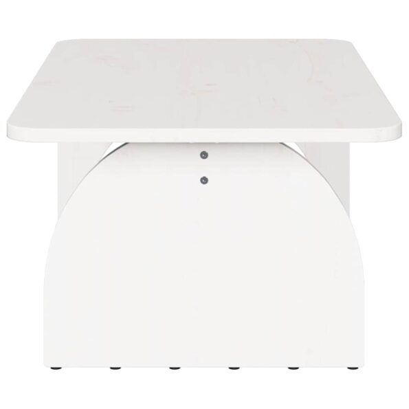 vidaXL Konferenčný stolík Biela 80 x 50 x 31 cm Borovicový masív – Obrázok 7