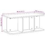 vidaXL Konferenčný stolík Biela 80 x 39,5 x 33,5 cm Borovicový masív – Obrázok 13