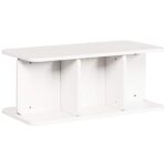 vidaXL Konferenčný stolík Biela 80 x 39,5 x 33,5 cm Borovicový masív – Obrázok 2