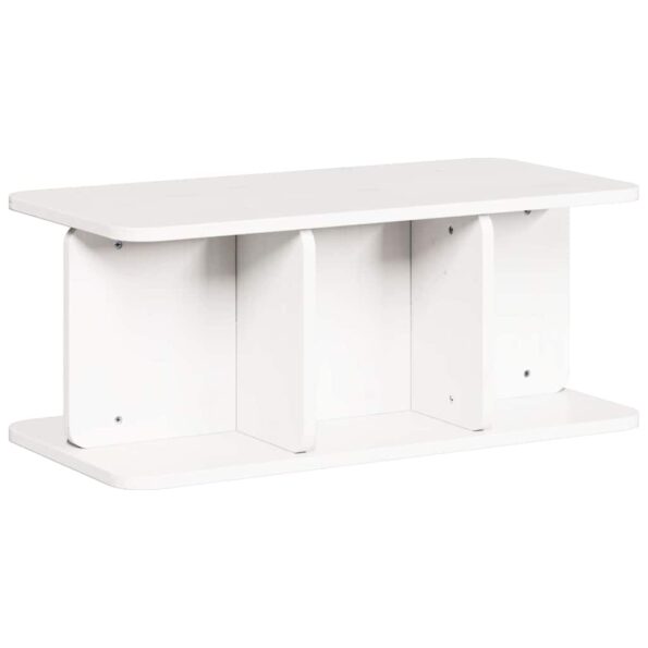 vidaXL Konferenčný stolík Biela 80 x 39,5 x 33,5 cm Borovicový masív – Obrázok 2