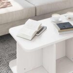 vidaXL Konferenčný stolík Biela 80 x 39,5 x 33,5 cm Borovicový masív – Obrázok 5