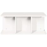 vidaXL Konferenčný stolík Biela 80 x 39,5 x 33,5 cm Borovicový masív – Obrázok 6