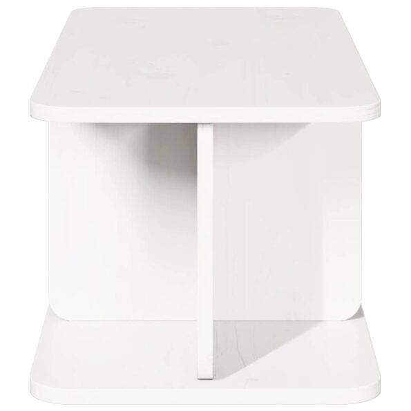 vidaXL Konferenčný stolík Biela 80 x 39,5 x 33,5 cm Borovicový masív – Obrázok 7