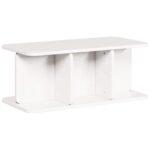 vidaXL Konferenčný stolík Biela 80 x 39,5 x 33,5 cm Borovicový masív – Obrázok 8