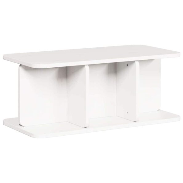 vidaXL Konferenčný stolík Biela 80 x 39,5 x 33,5 cm Borovicový masív – Obrázok 8
