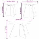 vidaXL Konferenčný stolík 3 pcs Včelí hnedý 49 x 49 x 30 cm – Obrázok 11