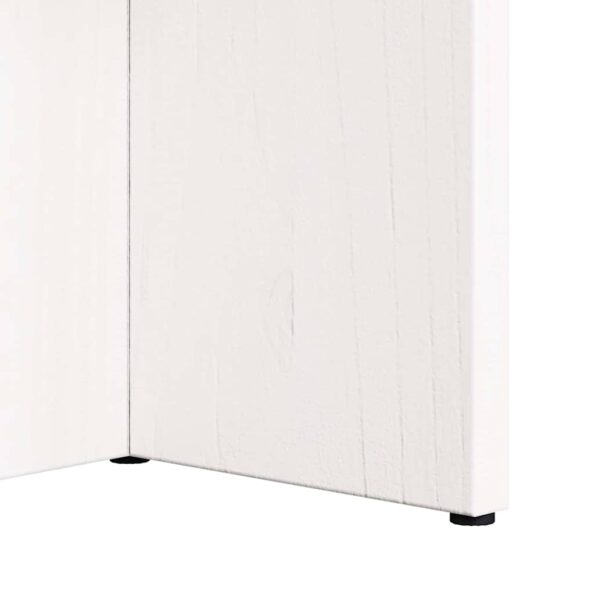 vidaXL Konferenčný stolík Biela 80 x 39,5 x 35 cm Borovicový masív – Obrázok 11