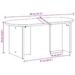 vidaXL Konferenčný stolík Biela 80 x 39,5 x 35 cm Borovicový masív – Obrázok 13