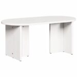 vidaXL Konferenčný stolík Biela 80 x 39,5 x 35 cm Borovicový masív – Obrázok 2