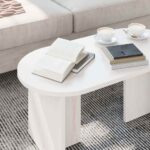 vidaXL Konferenčný stolík Biela 80 x 39,5 x 35 cm Borovicový masív – Obrázok 5