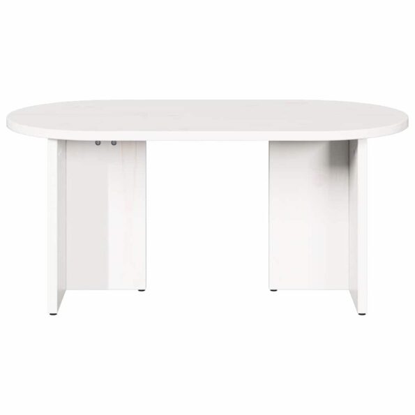 vidaXL Konferenčný stolík Biela 80 x 39,5 x 35 cm Borovicový masív – Obrázok 6