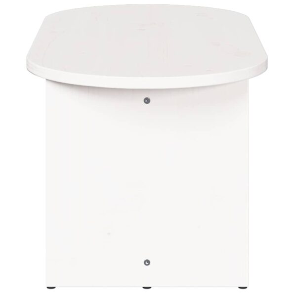 vidaXL Konferenčný stolík Biela 80 x 39,5 x 35 cm Borovicový masív – Obrázok 7