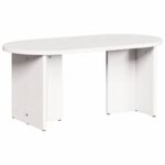 vidaXL Konferenčný stolík Biela 80 x 39,5 x 35 cm Borovicový masív – Obrázok 8