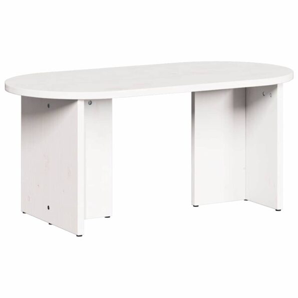 vidaXL Konferenčný stolík Biela 80 x 39,5 x 35 cm Borovicový masív – Obrázok 8