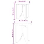 vidaXL Súprava na kávový stolík 2 pcs Voskovo hnedá – Obrázok 10