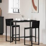 vidaXL stôl Čierny dub 100 x 50 x 90,5 cm Inžinierske drevo a oceľ