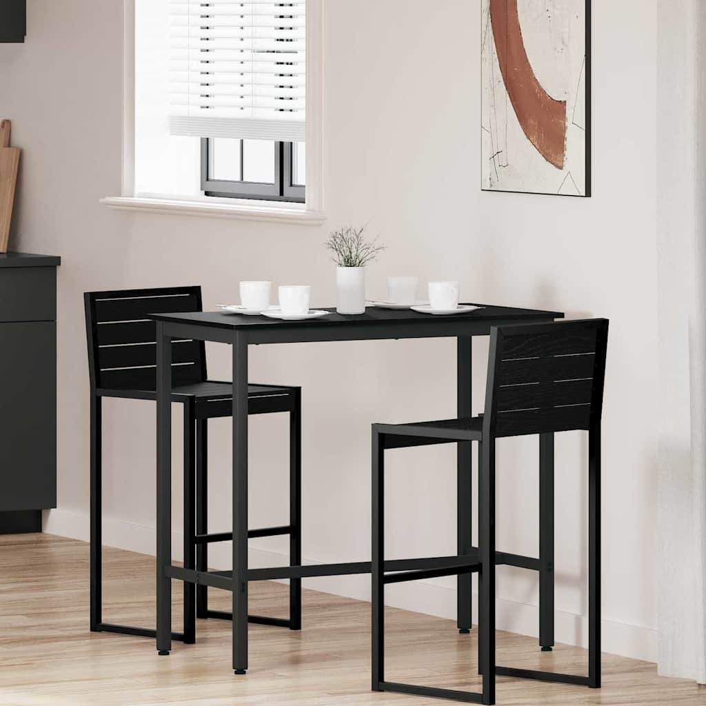 873732_1.jpg vidaXL stôl Čierny dub 100 x 50 x 90,5 cm Inžinierske drevo a oceľ – Obrázok 1