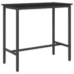 vidaXL stôl Čierny dub 100 x 50 x 90,5 cm Inžinierske drevo a oceľ – Obrázok 2