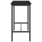 vidaXL stôl Čierny dub 100 x 50 x 90,5 cm Inžinierske drevo a oceľ – Obrázok 6