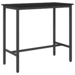 vidaXL stôl Čierny dub 100 x 50 x 90,5 cm Inžinierske drevo a oceľ – Obrázok 7