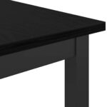 vidaXL stôl Čierny dub 100 x 50 x 90,5 cm Inžinierske drevo a oceľ – Obrázok 8