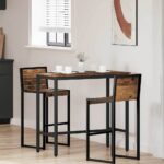 vidaXL stôl Staré drevo 100 x 50 x 90,5 cm Inžinierske drevo a oceľ