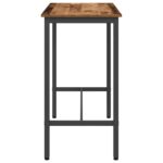 vidaXL stôl Staré drevo 100 x 50 x 90,5 cm Inžinierske drevo a oceľ – Obrázok 6