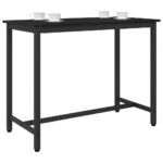 vidaXL stôl Čierny dub 100 x 50 x 76,5 cm Inžinierske drevo a oceľ – Obrázok 2