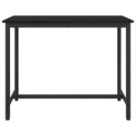 vidaXL stôl Čierny dub 100 x 50 x 76,5 cm Inžinierske drevo a oceľ – Obrázok 3
