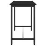 vidaXL stôl Čierny dub 100 x 50 x 76,5 cm Inžinierske drevo a oceľ – Obrázok 4