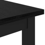 vidaXL stôl Čierny dub 100 x 50 x 76,5 cm Inžinierske drevo a oceľ – Obrázok 5