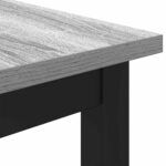 vidaXL stôl Sivý Sonoma 100 x 50 x 76,5 cm Inžinierske drevo a oceľ – Obrázok 5