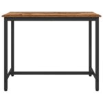 vidaXL stôl Staré drevo 100 x 50 x 76,5 cm Inžinierske drevo a oceľ – Obrázok 3