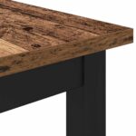 vidaXL stôl Staré drevo 100 x 50 x 76,5 cm Inžinierske drevo a oceľ – Obrázok 5