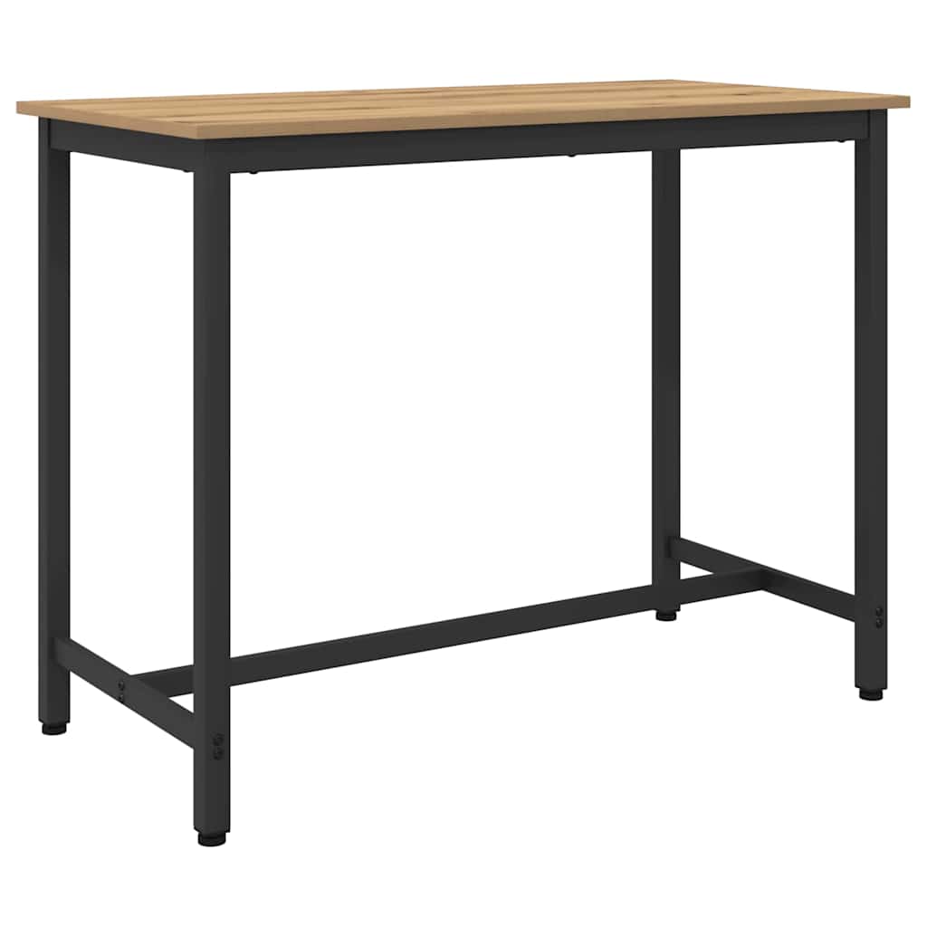 873749_1.jpg vidaXL stôl Remeselný dub 100 x 50 x 76,5 cm Inžinierske drevo a oceľ – Obrázok 1