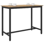vidaXL stôl Remeselný dub 100 x 50 x 76,5 cm Inžinierske drevo a oceľ – Obrázok 2
