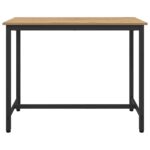 vidaXL stôl Remeselný dub 100 x 50 x 76,5 cm Inžinierske drevo a oceľ – Obrázok 3