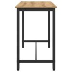 vidaXL stôl Remeselný dub 100 x 50 x 76,5 cm Inžinierske drevo a oceľ – Obrázok 4