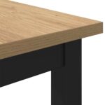 vidaXL stôl Remeselný dub 100 x 50 x 76,5 cm Inžinierske drevo a oceľ – Obrázok 5
