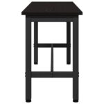 vidaXL Jedálenská lavička Čierny dub 100 x 32,5 x 48,5 cm – Obrázok 5