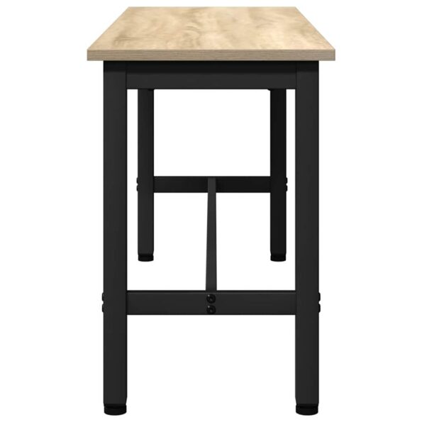 vidaXL Jedálenská lavička Sonoma dub 100 x 32,5 x 48,5 cm – Obrázok 5