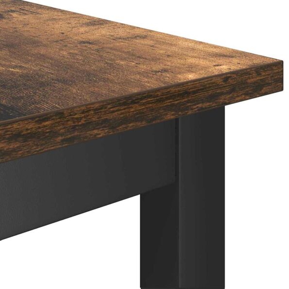 vidaXL Jedálenská lavička Dymová dub 100 x 32,5 x 48,5 cm – Obrázok 6
