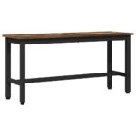 vidaXL Jedálenská lavička 2 pcs Dymová dub 100 x 32,5 x 48,5 cm – Obrázok 4