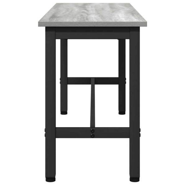 vidaXL Jedálenská lavička Sivý Sonoma 100 x 32,5 x 48,5 cm – Obrázok 5