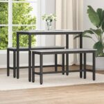 vidaXL Jedálenská lavička 2 pcs Sivý Sonoma 100 x 32,5 x 48,5 cm