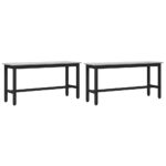vidaXL Jedálenská lavička 2 pcs Sivý Sonoma 100 x 32,5 x 48,5 cm – Obrázok 2